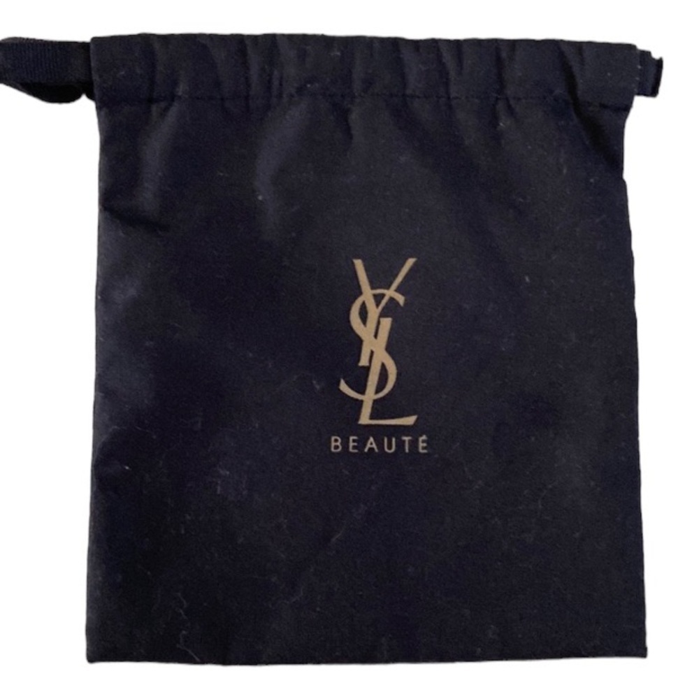 Yves Saint Laurent black beaute bag logo YSL
